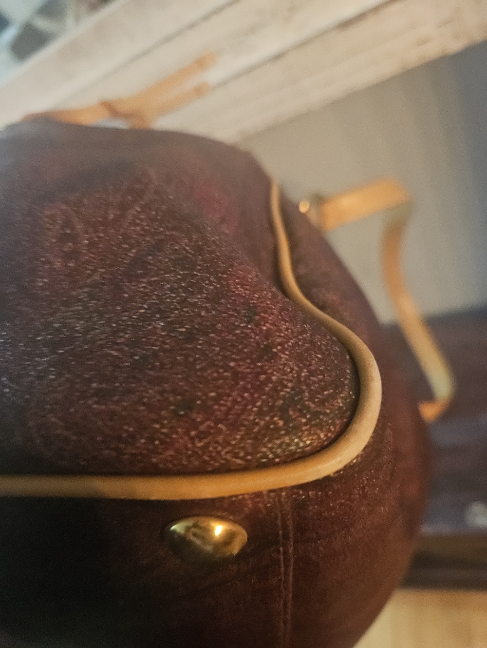 Etro Brown Paisley Leather Trim Shoulder Bag - Picture 6 of 12